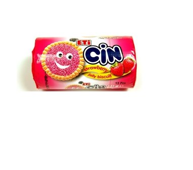 Eti cin gel biscuits met aardbeiensmaak  (13 stuks)