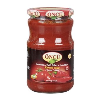 Turkse mix puree (Oncu minder heet--700 gram) 